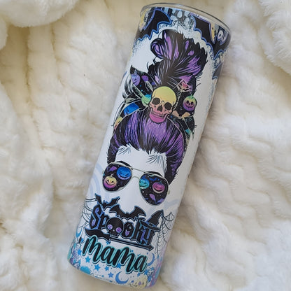 Spooky Mama 20oz Stainless Steel Tumbler *Glow in the Dark*